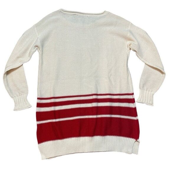 DAISY FUENTES PETITES Red/Cream Sweater Size PXS NWT - Picture 5 of 7